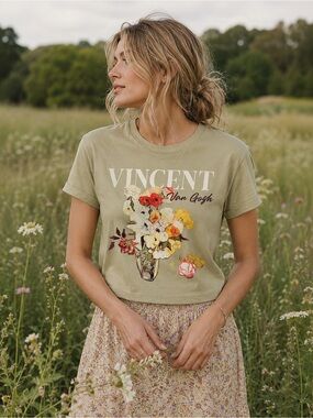 Organic Collective Vincent Van Gogh Graphic Tee | XS | Organic Cotton |